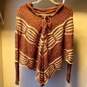 Angie Hooded Poncho Sweater